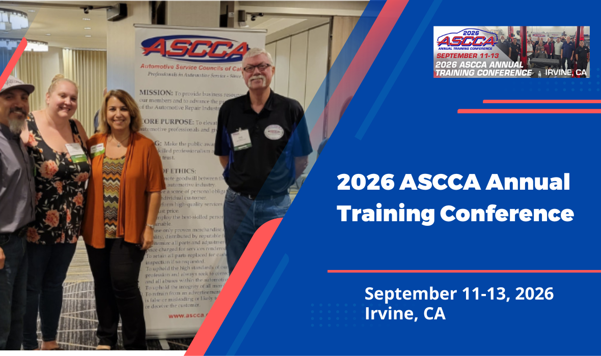 2026 ASCCA Annual Training Conference, September 11–13, 2026, in Irvine, California, featuring attendees at an industry event.