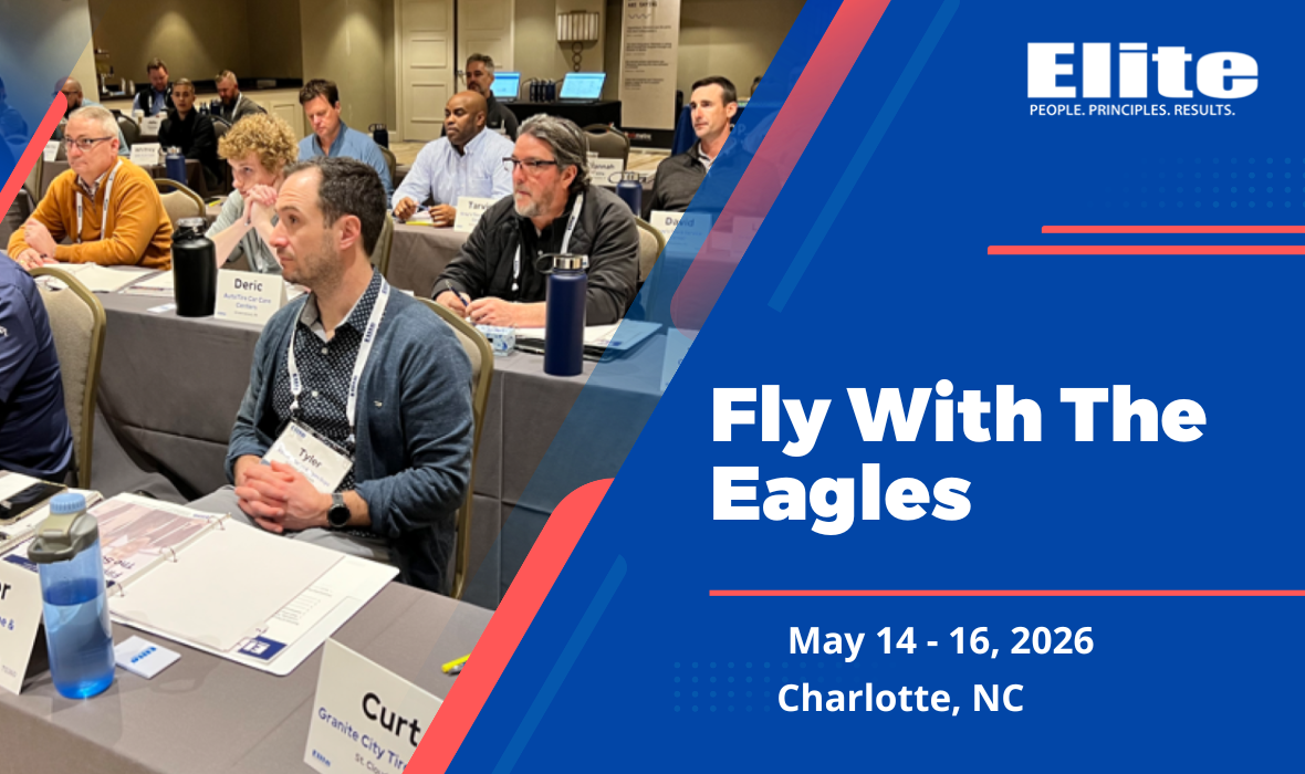 Fly With The Eagles leadership event, May 14–16, 2026, in Charlotte, North Carolina, featuring attendees in a classroom-style training session.